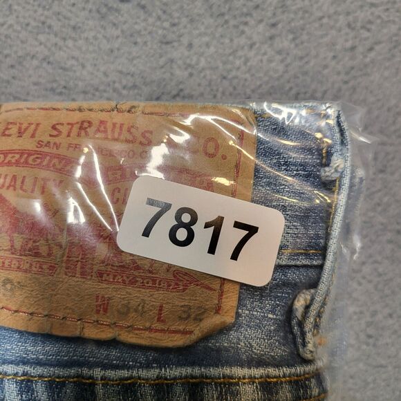 Levi's 569 Jeans Mens 35x31 Blue Denim Loose Straight Leg Distressed Thrashed - Picture 16 of 16